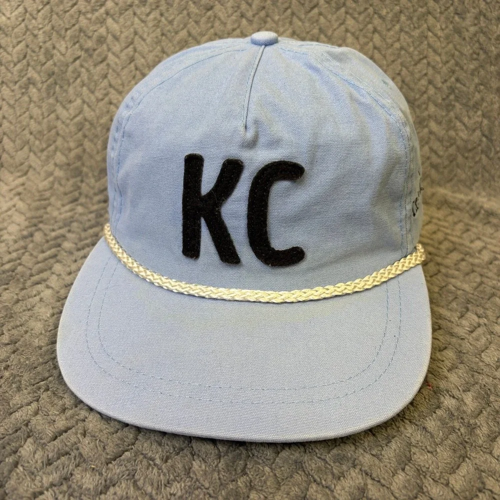 Imperial KC Ironhorse Rope Hat Light Blue Cotton Adjustable Cap DNA001